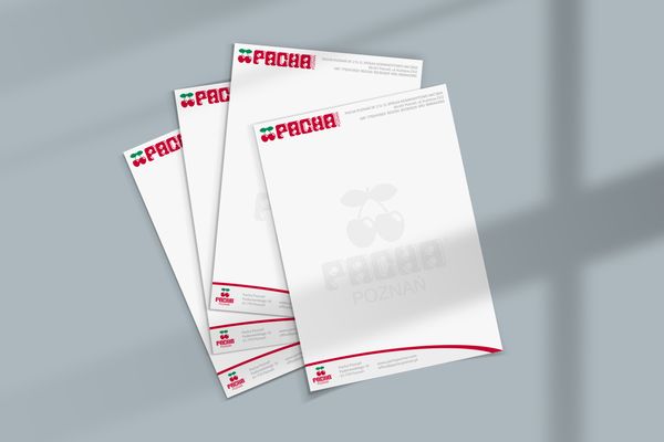 Pacha – Papier firmowy (identyfikacja) – klub nocny z Poznania
