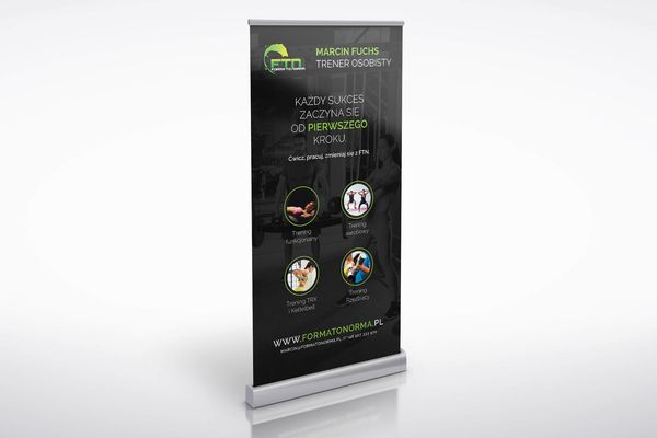 Forma to Norma – Roll-up wystawienniczy – trener personalny