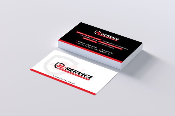 4U Service – Projekt wizytówek – autoserwis w Tychach