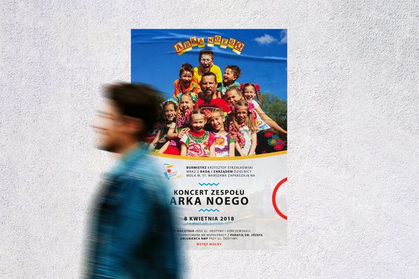 Dzielnica Wola, Warszawa – Plakat na koncert zespołu Arka Noego