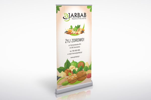 Jarbab – Roll-up wystawienniczy – bakalie i przyprawy