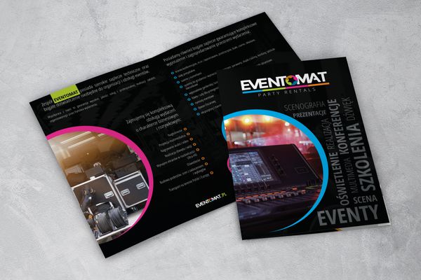 Eventomat – Broszura A4 – firma eventowa z Warszawy