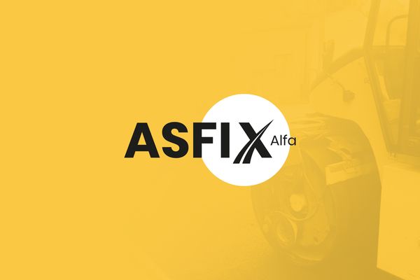 Asfix Alfa – Logo dla Asfix Alfa – ekologicznego środka adhezyjnego do mieszanek mineralno-asfaltowych (podmarka Instytutu Labor Aquila)