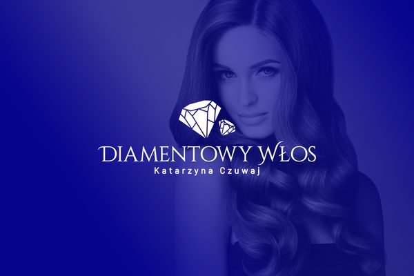 Diamentowy Włos – Logo dla salonu fryzjerskiego z Kęt (Katarzyna Czuwaj)