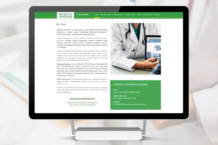 Medica Centrum - Strona www dla Gabinetów specjalistycznych Medica Centrum w Chodzieży (projekt + kodowanie)