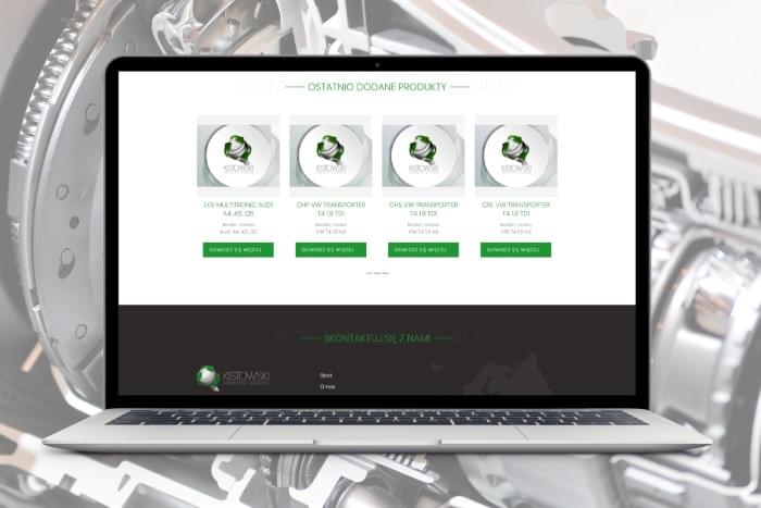 Kistowski - Strona www z modułem zakupowym dla firmy regenerującej samochodowe skrzynie biegów (projekt + kodowanie)