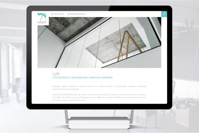 Stalmach - Strefa Szkła - Strona www dla firmy tworzącej produkty ze szkła i luster (projekt)