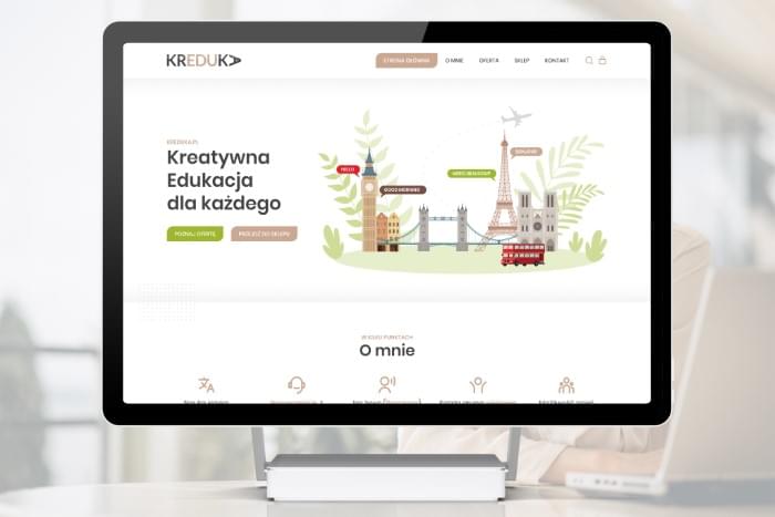 Kreduka - Strona www z modułem zakupowym dla firmy uczącej języka angielskiego z Pszczyny (projekt + kodowanie)
