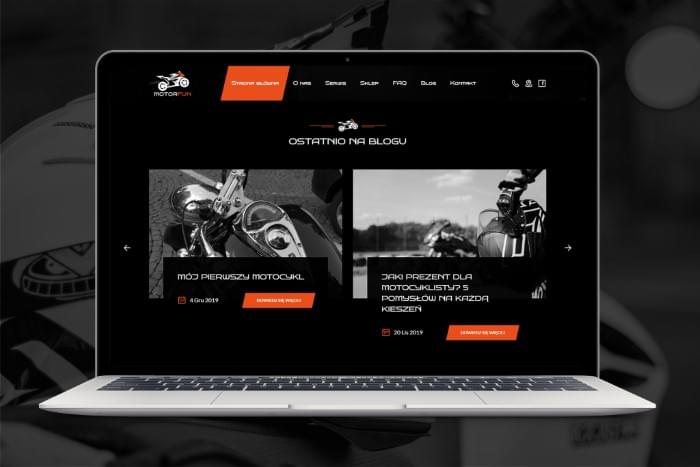 MOTORFUN - Strona www dla serwisu i sklepu motocyklowego z Pszczyny (projekt + kodowanie)